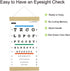 Eye Chart, Snellen Eye Chart for Eye Exams 10 Feet with Wood Frame 8x15 Inches, Canvas Low Vision Eye Test Wall Chart with Color Bars for Color Vi...