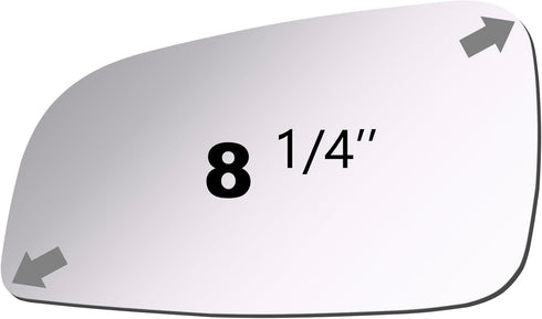 Mirror Glass fit for 2008 2009 2010 2011 2012 Chevrolet Malibu LS, LT 2007 2008 2009 Saturn Aura Driver Left Side Mirror Glass LH No Backing Plate...