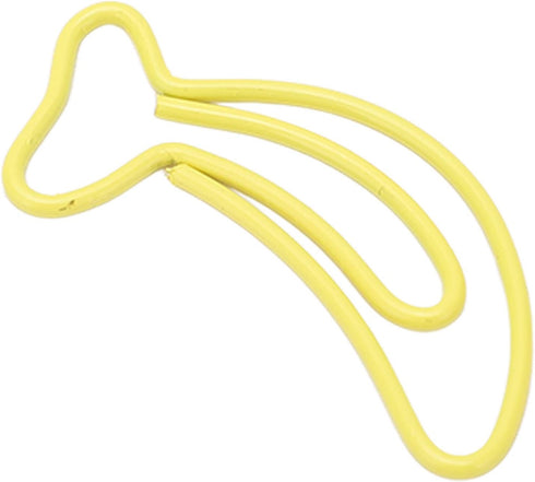 100Pcs Metal Paper Clips, Mini Cute Banana Shape Electroplated Metal Paperclips for Book Memo Paper Poster Photo...