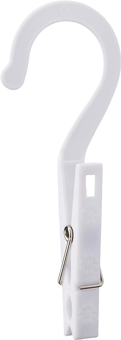 Fox Run Laundry Hooks, Set of 10 Clothing Pin Hooks, White...