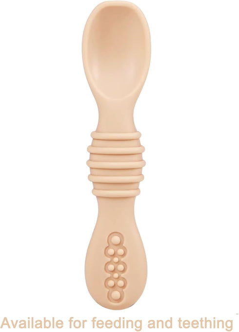 PandaEar 7 Pack Baby Led Weaning Spoons| Silicone Baby Spoons Self Feeding Utensils, Toddler Infant Feeding Spoon First Stage...