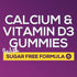 Sugar Free Calcium Gummy Bites Plus 400 IU Vitamin D3, Bone Health & Immune Support - Chewable Calcium Nutrition Supplement, Non-GMO, Orange Flavo...