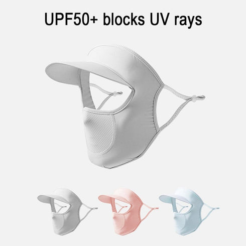 Full Face Cover Sunscreen Face Veil UV Protection Sun Shield Face Cover for Women Girls Summer Hat with Eye Shield...