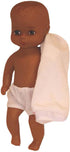 Baby's First Goldberger 11" Slush Molded Baby Doll Bathtime Softina with White Towel African American. A Realistic and Lightweight Soft Body Baby ...