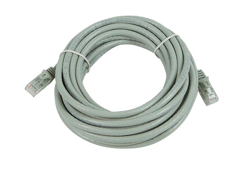 Monoprice Cat6 25ft Gray Patch Cable UTP 24AWG 550MHz Pure Bare Copper Snagless RJ45 Flexboot Series Ethernet Cable- Pack of 1...