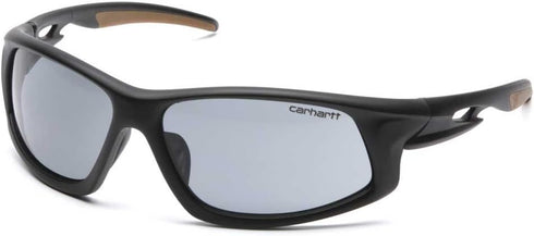 Carhartt Ironside Safety Glasses - Polybag Packaging, Black/Tan Frame, Gray Anti-Fog Lens...