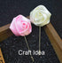 YYCRAFT Pack of 20 Satin Rose 2" Craft Wedding Bride Bouquet Rose Ribbon Flower-White...