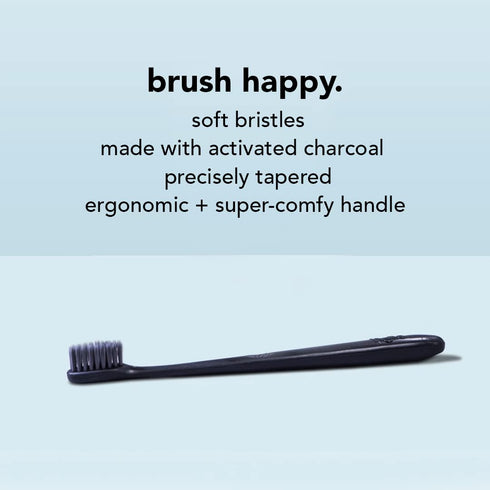 hello Charcoal Soft Toothbrush with Activated Charcoal from Sustainable Bamboo, BPA- Free, Made from Plant-Based Materials, 4 Pack...