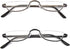 Half Frame Reading Glasses, Half Metal Moon Readers for Women Men 2 Pairs 1.00...