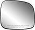 Fit System 30241 Passenger Side Heated Mirror Glass w/Backing Plate, Chrysler Town & Country, Grand Caravan, C/V, 6 1/16" x 6 3/4" x 8" (w/o Blind...
