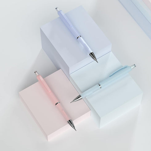 Nicpro 3PCS Pastel Mechanical Pencil Set, 0.5 Mechanical Pencils with 6 Tube HB Lead 0.5mm, 3 Eraser and 9 Eraser Refill & Case, Aesthetic School ...