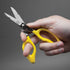 Klein Tools 26001 Scissors, Made in USA, All-Purpose Electrician's Scissors with Cable Cutting Notch, Serrated Blades, Deburr Notch, 6.75-Inch...
