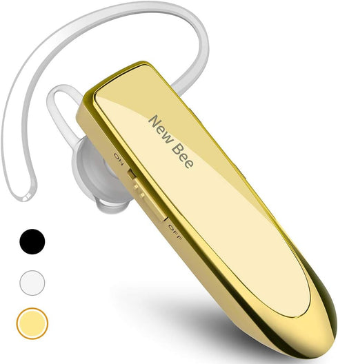 New bee Bluetooth Earpiece V5.0 Wireless Handsfree Headset with Microphone 24 Hrs Driving Headset 60 Days Standby Time for iPhone Android Samsung ...