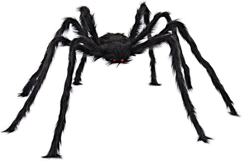 JOYIN 5 Ft. Halloween Outdoor Decorations Hairy Spider,Scary Giant Spider Fake Large Props for Yard Party Decor, Black...