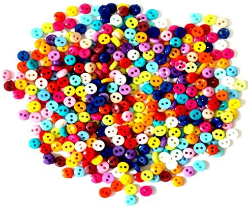 Tiny Button,500pcs Micro Button 6mm Resin Button for Dolls Clothing Sewing Accessories...