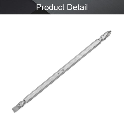 Auniwaig PH2/SL6 Double Ended Screwdriver Bits, 1/4 Inch Hex Shank 5.91-Inch Length S2 Alloy Steel No-magnetic Drill Bits for Screwdriver, Power D...