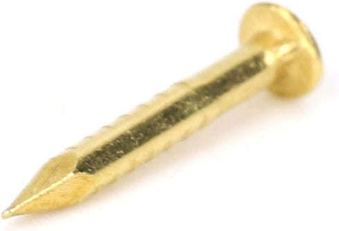 Brass Nails, 100 Pieces Round Head Gold Nails, Brass Wall Pins 10mm 15mm 18mm 22mm, Furniture Brass Tacks for Wood, for Hanging Picture Frame Mirr...