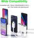 3 in 1 Headphone Adapter for iPhone, Lightning to 3.5 mm Headphone Jack Adapter, Lightning Audio & Charging Adapter Dongle Cable Splitter Compatib...