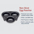HIC Kitchen Non-Stick 3-Egg Poacher Insert, PFOA and BPA Free, Fits 8-Inch and Larger Pans...