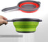 2 Pack Kitchen Foldable Silicone Strainer Colanders, Collapsible Colanders with Handles, Space-Saver Folding Strainer Colander for Draining Pasta,...