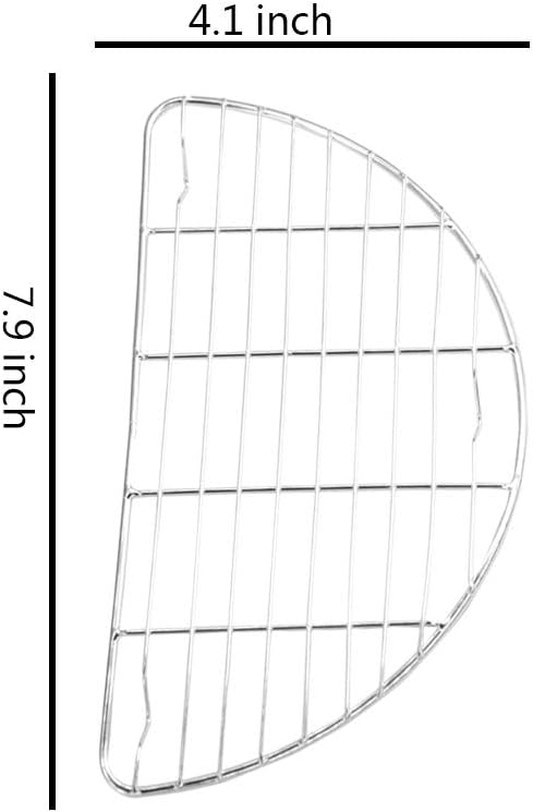 Small Half Round Cooling Rack 2 Pack - 7.9 x 4.1 inches - Stainless Steel...