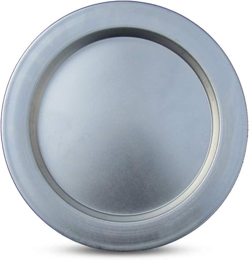 Kunefe Plate - Kunafa plate large 4-8 servings set of 2 silver color aluminum pans tray kataifi kunafeh knafeh cooking and serving plates for shre...