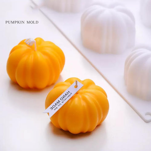 Pumpkin Silicone Mold 6 Cavities Cupcake Baking Pan Mousse Tray Molds Kitchen Cake Decoration Fondant Mold for Halloween...