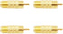 F Female to RCA Male, 4-Pack RCA Male to F Type Female Aux Audio Adapter Gold Plated Plug Jack Coax Coaxial Cable Connector Adapter for Audio Vide...