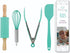 Tovla Jr. Kids Cooking Utensils Set - 4-Piece Kids Kitchen Tools - Safe Baking Set - Food Grade Toddler Chef Supplies - Gender Neutral Silicone Co...