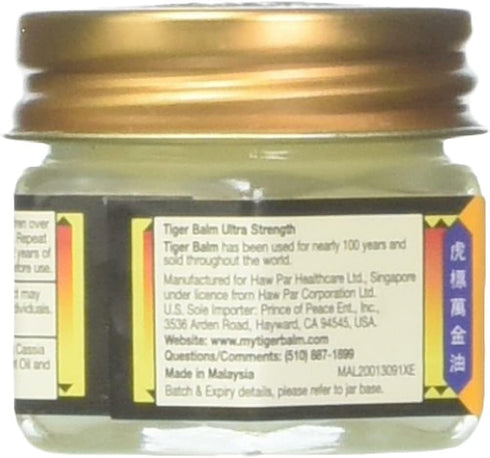Tiger Balm Ultra Strength Pain Relieving Ointment Non-Staining 18 gm - Pack of 2...