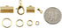 1 Box 8 Styles Jewelry Making Kit Open Jump Rings, Lobster Claw Clasps, Ribbon Clamp End, Drop Ends Pieces for Jewelry Making Bracelet Necklace Ar...