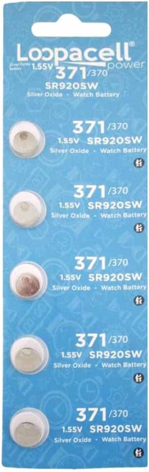Watch Battery Button Cell (2X Pack of 5) - 371, 370, SR920SW, 1188SO, SR69, SP370, 1171SO, SP371, V371, V370, G64, LR920, AG6, 605, GP71, RW315 1....