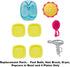Mattel Replacement Barbie Size Foot Bath, Hair Brush and Dryer, Popcorn in Bowl and 4 Plates for Barbie Malibu Dollhouse Playset - FXG57, Yellow, ...