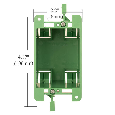 Electrical Outlet Box, Single Gang Old Work Box, 14 Cubic inch Junction Box for Switch or Wall Outlet Installation, Green, Pack of 3...
