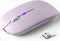Wireless Bluetooth Mouse, Rechargeable LED Dual Mode Mouse (Bluetooth 5.2 and USB Receiver) Portable Silent Mouse,for Laptop/Desktop/Tablet(Pink)...