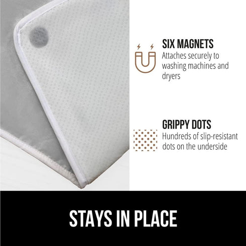 Gorilla Grip Ironing Mat, Portable Ironing Pad, Magnetic Ironing Blanket for Top of Washer, Dryer, Table Top, Countertop, Silicone Coating and Sco...