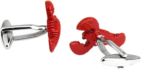 Lobster Cufflink Seafood Creature Sea Marine Life Red Fish...