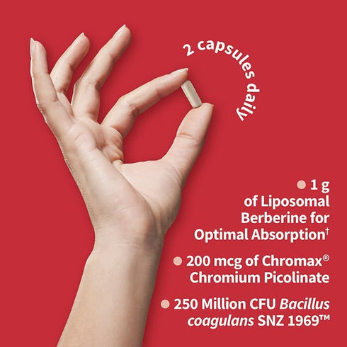 Garden of Life Liposomal Berberine and Chromium Picolinate for Already Healthy Blood Sugar, Glucose Metabolism and Cholesterol—Probiotics for Easy...