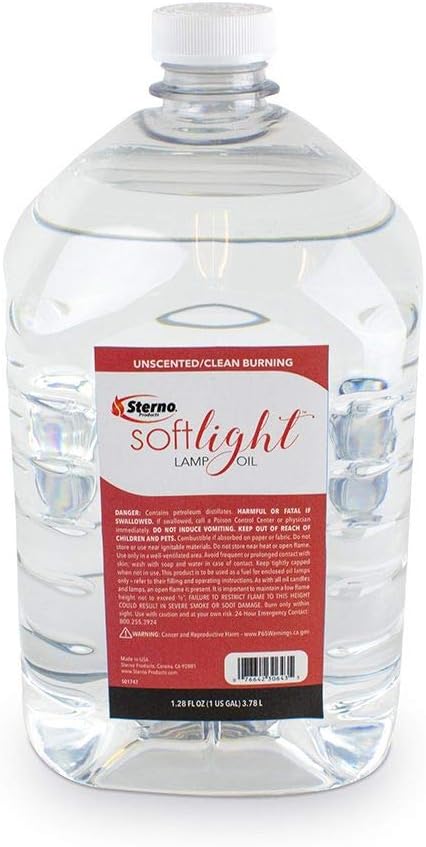 Sterno 30644 Liquid Paraffin Lamp Oil, Single, Clear...