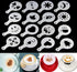 46 Coffee Stencils + 2 Steel Mesh Powder Shaker, Magnoloran Valentine's Day Stencils Cookies Baking Painting Mold Barista Templates for Dessert Cu...