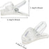 1 Inch Small Plastic Rotate Earphone Clips for Fixing Earbuds Cables Corded Headset Headphone Wires to Shirt, Pack of 8 (Clear)...