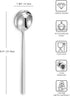 KEAWELL Premium Korean Soup Spoons with Long Handles, Set of 4, 18/10 Stainless Steel, Dishwasher Safe (Plain)...