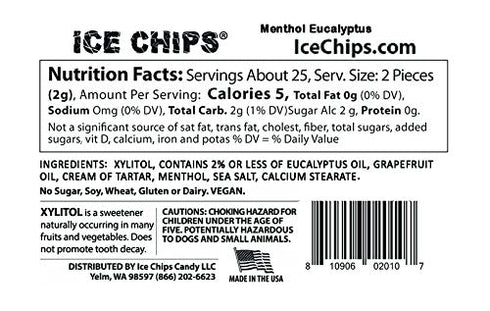ICE CHIPS Candy 3 Pack Assortment (Clove, Ginger, Menthol Eucalyptus)...