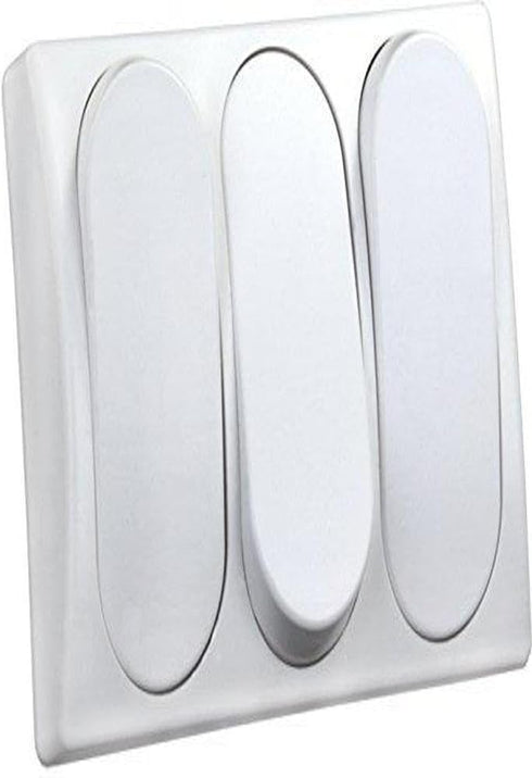 JR Products 13595 Modular On/Off Switch - Triple , White...