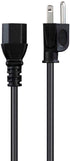 Monoprice Power Cord - NEMA 5-15P to IEC 60320 C13, 18AWG, 10A/1250W, 125V, 3-Prong, 8ft, Black...