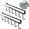 2 Pack Storage Mug Hooks Rack Under Cabinet Each with Fixed Sticker, 6 Hooks Cup Holder Hanger, Ties Belts Scarf Hanging Hook Rack, Mug Hook Hange...