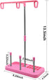YEQIN Thread Spool Holder Stand- 3 Spools Holder for Domestic (Home-Base) Embroidery and Sewing Machines - Four Colors for Choices (Pink)...