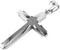HZMAN Mens Polished Stainless Steel Silver Cross Pendant Necklace 22+2 Inches Chain...