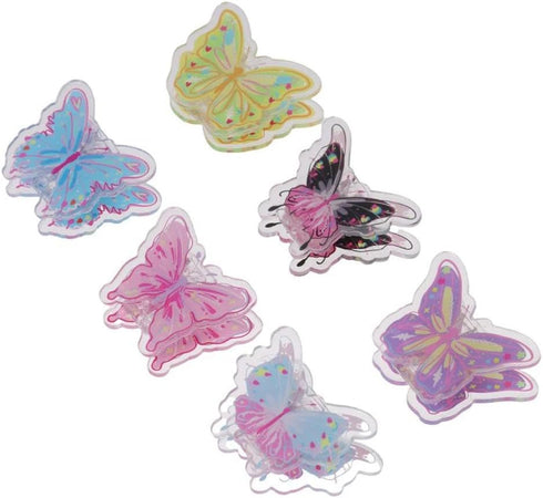 Acrylic Double-Sided Paper Clip, Cute Love Heart Butterfly Binder Clips, Office Accessory to Hold Photo, Bills and Notes(6pcs-Buttefly)...