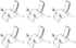 6pcs Acrylic Triangle Display Holder Clear Pedestal Display Easel Stands for Small Collectibles Crystal Geodes Rock Mineral Agate Fossil Coral...